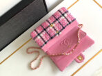 CC MINI 20 CLASSIC BAG IN LIGHT PINK MIX BLACK WOOL TWEED - Image 5