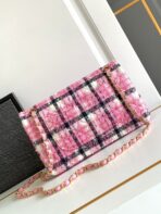 CC MEDIUM 25 CLASSIC BAG IN LIGHT PINK MIX BLACK WOOL TWEED - Image 5