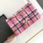 CC MEDIUM 25 CLASSIC BAG IN LIGHT PINK MIX BLACK WOOL TWEED - Image 2