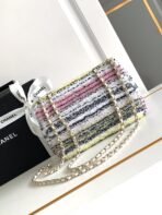 CC MINI 21 FLAP BAG IN COLORFUL WOOL TWEED - Image 3