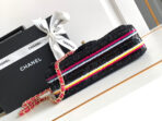 MINI 20 CLASSIC HANDBAG IN BLACK EMBROIDERED TWEED SEQUINS - Image 6