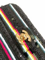 MINI 20 CLASSIC HANDBAG IN BLACK EMBROIDERED TWEED SEQUINS - Image 7