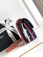 MINI 20 CLASSIC HANDBAG IN BLACK EMBROIDERED TWEED SEQUINS - Image 5