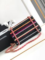 MINI 20 CLASSIC HANDBAG IN BLACK EMBROIDERED TWEED SEQUINS - Image 4