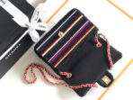 MINI 20 CLASSIC HANDBAG IN BLACK EMBROIDERED TWEED SEQUINS - Image 3