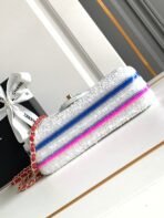 MINI 20 CLASSIC HANDBAG IN WHITE EMBROIDERED TWEED SEQUINS - Image 8