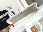 MINI 20 CLASSIC HANDBAG IN WHITE EMBROIDERED TWEED SEQUINS - Image 10