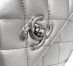 CC MINI 19 FLAP BAG IN SILVER CALFSKIN - Image 6