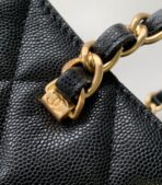 CC LARGE 33 BAG IN BLACK CALFSKIN GOLD HARDWARE - Image 5