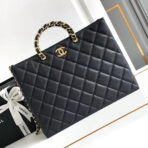 CC LARGE 33 BAG IN BLACK CALFSKIN GOLD HARDWARE - Image 2