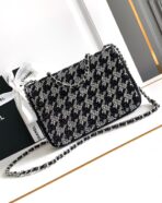 CC 21 EVENING BAG IN BLACK MIX SILVER CALFSKIN - Image 3