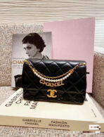 CC MINI 23 FLAP BAG IN BLACK CALFSKIN GOLD HARDWARE - Image 5