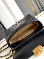 CC MINI 20 FLAP BAG IN BLACK LAMBSKIN GOLD HARDWARE - Image 4