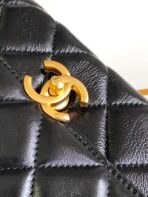 CC MINI 20 FLAP BAG IN BLACK LAMBSKIN GOLD HARDWARE - Image 5