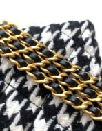 CC SMALL 20 KELLY SHOPPER BLACK MIX WHITE TWEED BRUSHED GOLD HARDWARE - Image 5