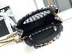 CC SMALL 20 KELLY SHOPPER BLACK MIX WHITE TWEED BRUSHED GOLD HARDWARE - Image 8