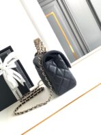CC MINI 20 FLAP BAG IN BLACK CALFSKIN - Image 7