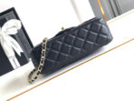 CC MINI 20 FLAP BAG IN BLACK CALFSKIN - Image 10