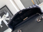 CC 21 EVENING BAG IN BLACK MIX WHITE WOOL TWEED - Image 6