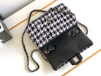 CC 21 EVENING BAG IN BLACK MIX WHITE WOOL TWEED - Image 4
