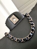 CC 21 EVENING BAG IN BLACK MIX WHITE WOOL TWEED - Image 8