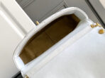 CC MINI 20 FLAP BAG IN WHITE LAMBSKIN GOLD HARDWARE - Image 9