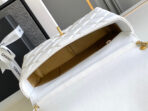 CC MEDIUM 22 FLAP BAG IN WHITE LAMBSKIN GOLD HARDWARE - Image 9