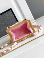CC MINI 13 CLUTCH WITH STRAP IN LIGHT PINK LAMBSKIN ATTACH BOW - Image 10