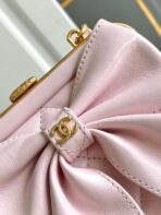 CC MINI 13 CLUTCH WITH STRAP IN LIGHT PINK LAMBSKIN ATTACH BOW - Image 5