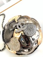 EVENING BAG 9 GOLD SILVER RUTHENIUM METAL WITH CRYSTAL - Image 3