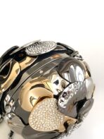 EVENING BAG 9 GOLD SILVER RUTHENIUM METAL WITH CRYSTAL - Image 9