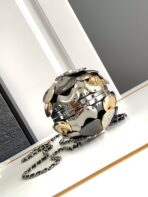 EVENING BAG 9 GOLD SILVER RUTHENIUM METAL WITH CRYSTAL - Image 10