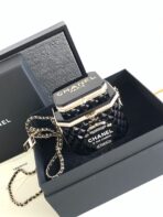 CC 12 TEA BOX MINAUDIERE BAG IN BLACK RESIN - Image 7