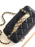 CC 17 CLUTCH WITH STRAP IN BLACK CALFSKIN - Image 5