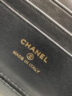 CC 17 CLUTCH WITH STRAP IN BLACK CALFSKIN - Image 9