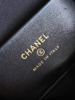 CC MINI 13 CLUTCH WITH STRAP IN BLACK LAMBSKIN ATTACH BOW - Image 6