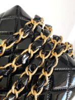 CC MINI 13 CLUTCH WITH STRAP IN BLACK LAMBSKIN ATTACH BOW - Image 5