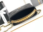 CC MINI 19 CLUTCH WITH STRAP IN BLACK CALFSKIN - Image 10