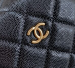 CC MINI 19 CLUTCH WITH STRAP IN BLACK CALFSKIN - Image 3