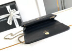 CC 18 FLAP BAG WITH HANDLE IN BLACK CALFSKIN - Image 7