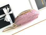 CC WAIST 24 BAG IN LIGHT PINK CALFSKIN WITH PEARL CHAIN AND GOLD HARDWARE - Image 9