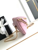 CC WAIST 24 BAG IN LIGHT PINK CALFSKIN WITH PEARL CHAIN AND GOLD HARDWARE - Image 8