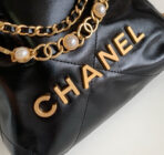 CC MINI 20 BAG IN BLACK SHINNY CALFSKIN WITH GOLD METAL - Image 6