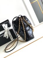 CC MINI 20 BAG IN BLACK SHINNY CALFSKIN WITH GOLD METAL - Image 4