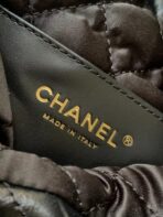 CC MINI 20 BAG IN BLACK SHINNY CALFSKIN WITH GOLD METAL - Image 9