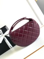 CC 16 MINI POUCH IN DARK RED WINE GRAINED CALFSKIN AND GOLD METAL - Image 3
