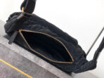 HOBO BAG 32 IN BLACK NYLON WITH GOLD METAL - Image 4