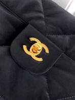 HOBO BAG 32 IN BLACK NYLON WITH GOLD METAL - Image 8