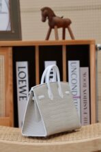 BIRKIN FAUBOURG TOUCH 20 IN PASTEL GRAY  WITH SILVER HARDWARE - Image 4