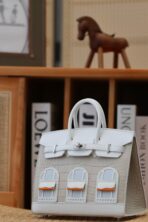 BIRKIN FAUBOURG TOUCH 20 IN PASTEL GRAY  WITH SILVER HARDWARE - Image 2